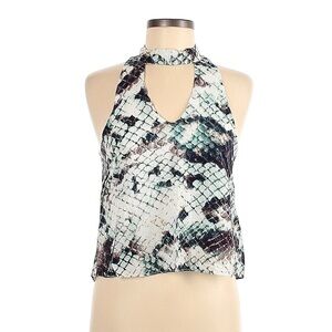 Olivaceous size medium snakeskin printed top